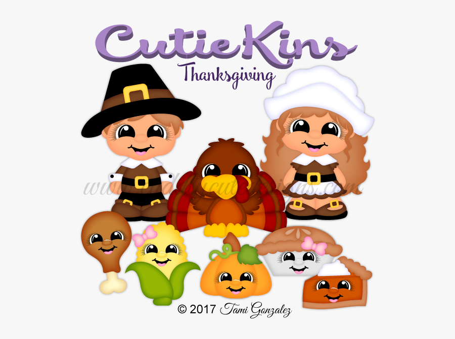Cutiekins-thanksgiving - Cartoon, Transparent Clipart