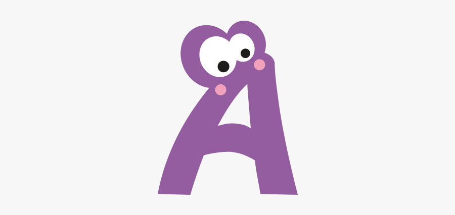 Letter A With Eyes, Transparent Clipart