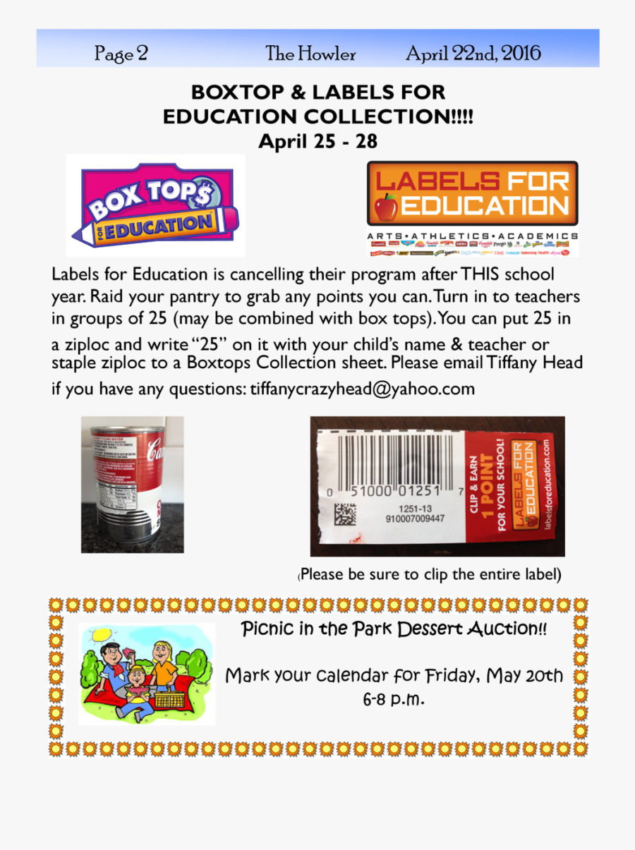 Box Tops For Education Clip, Transparent Clipart
