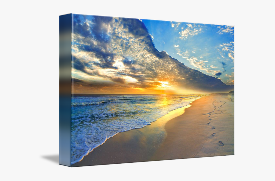 Waves Sunset, Transparent Clipart