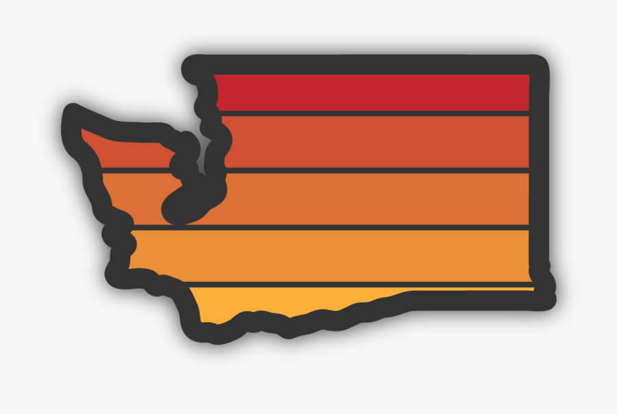 Washington Sunset Sticker, Transparent Clipart