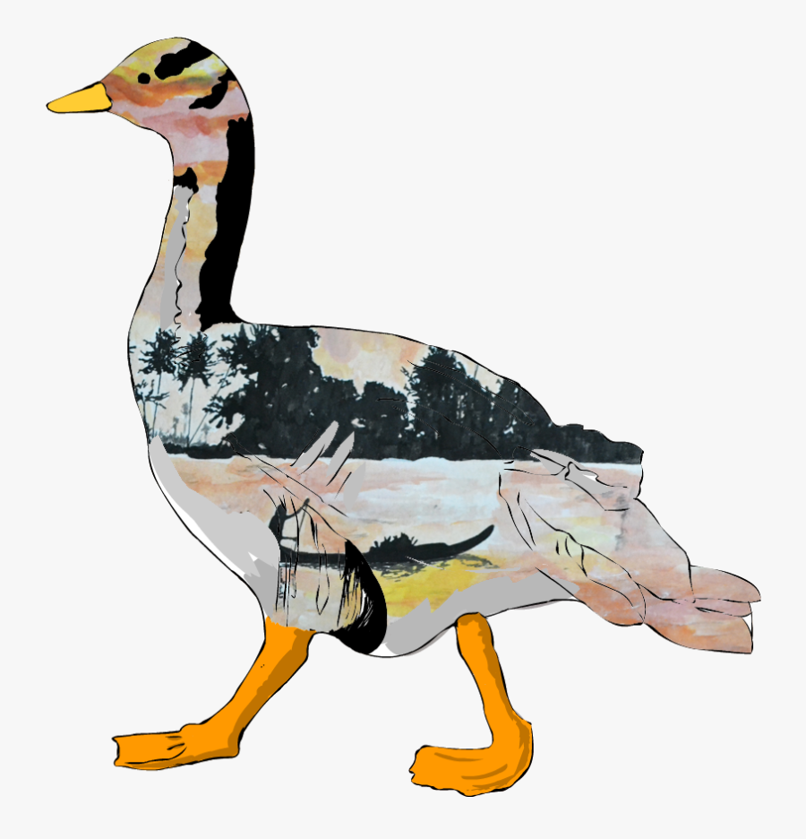 Bar Head Goose Sunset Overlay - Goose, Transparent Clipart
