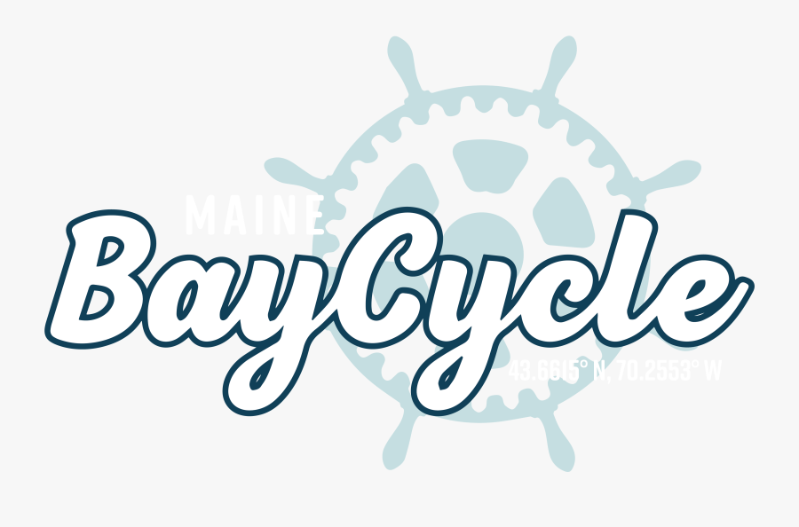 Maine Baycycle - Calligraphy, Transparent Clipart