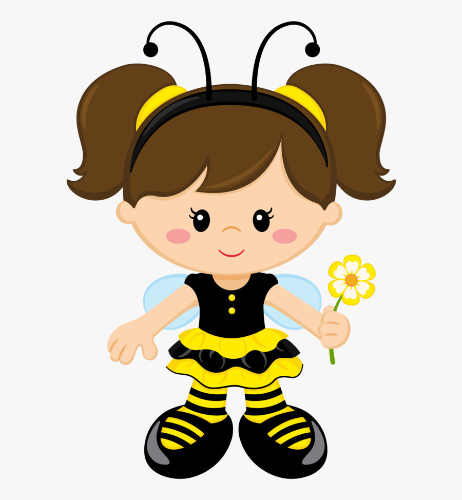 Bee Party, Ladybug, Paper Crafts, Diy Crafts, Cute - Menina Abelhinha Png, Transparent Clipart