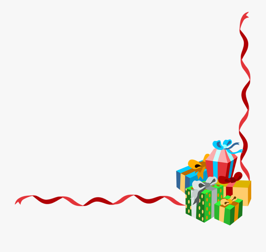 Christmas Presents Border Clipart - Transparent Christmas Border Clipart, Transparent Clipart