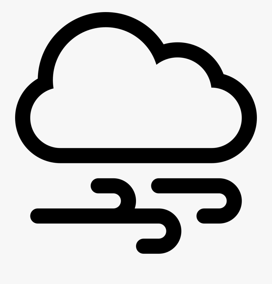 Windy Day With Cloud - Weather Forecast Snow Symbol, Transparent Clipart