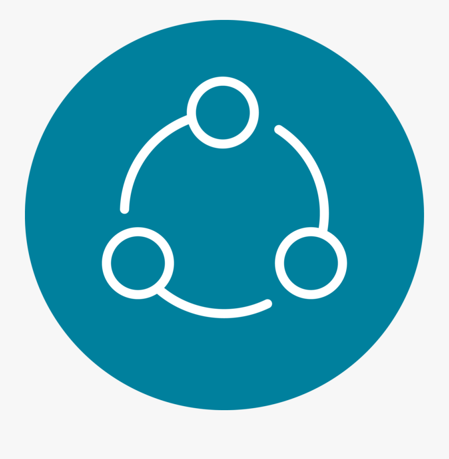 Connection Teal Circle Copy - Clip Art, Transparent Clipart