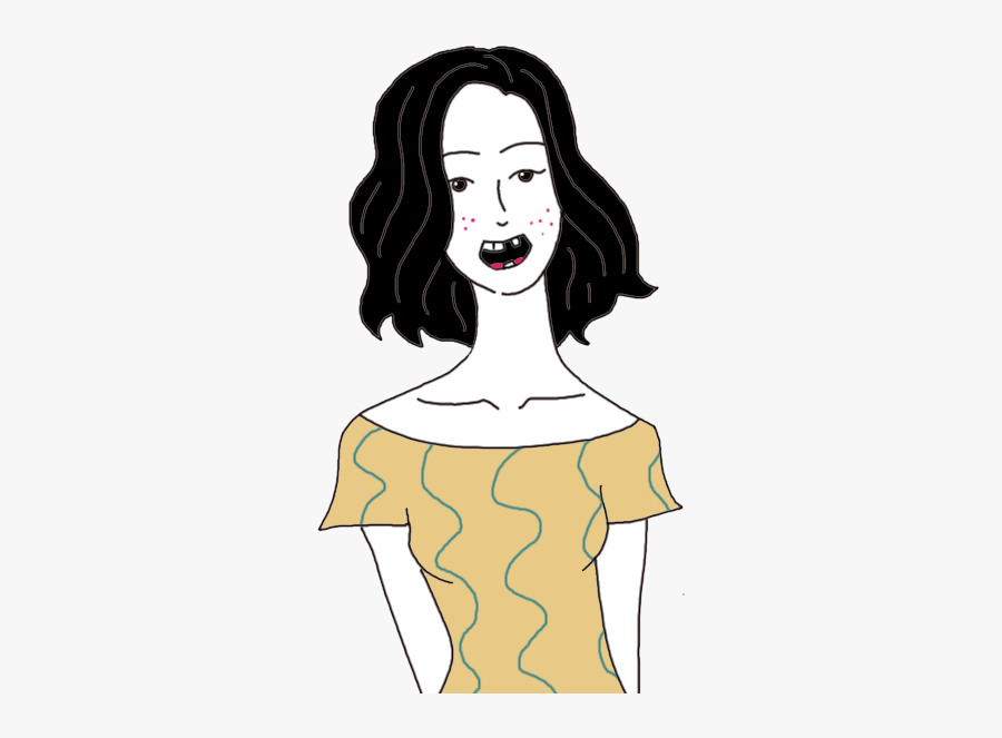 Ugly - Ugly Face Girl Cartoon, Transparent Clipart