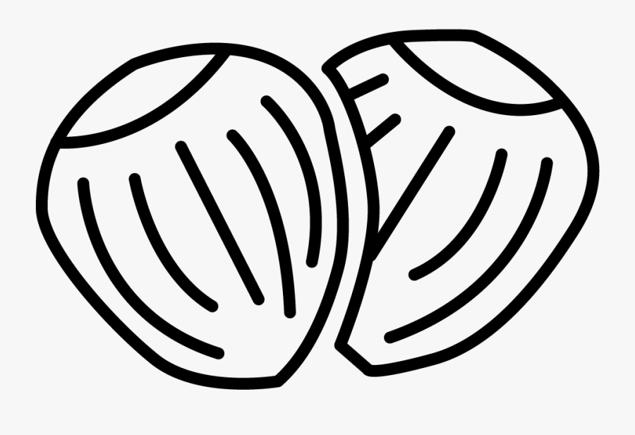 Hazelnuts - Line Art, Transparent Clipart