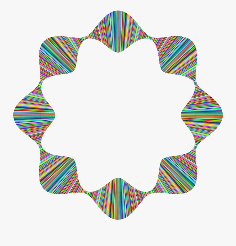 Prismatic Waves Frame Clip Arts - Fashion Design Process Model, Transparent Clipart