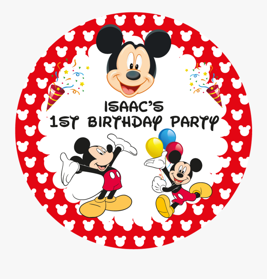 Mickey Mouse Party Stickers, Transparent Clipart