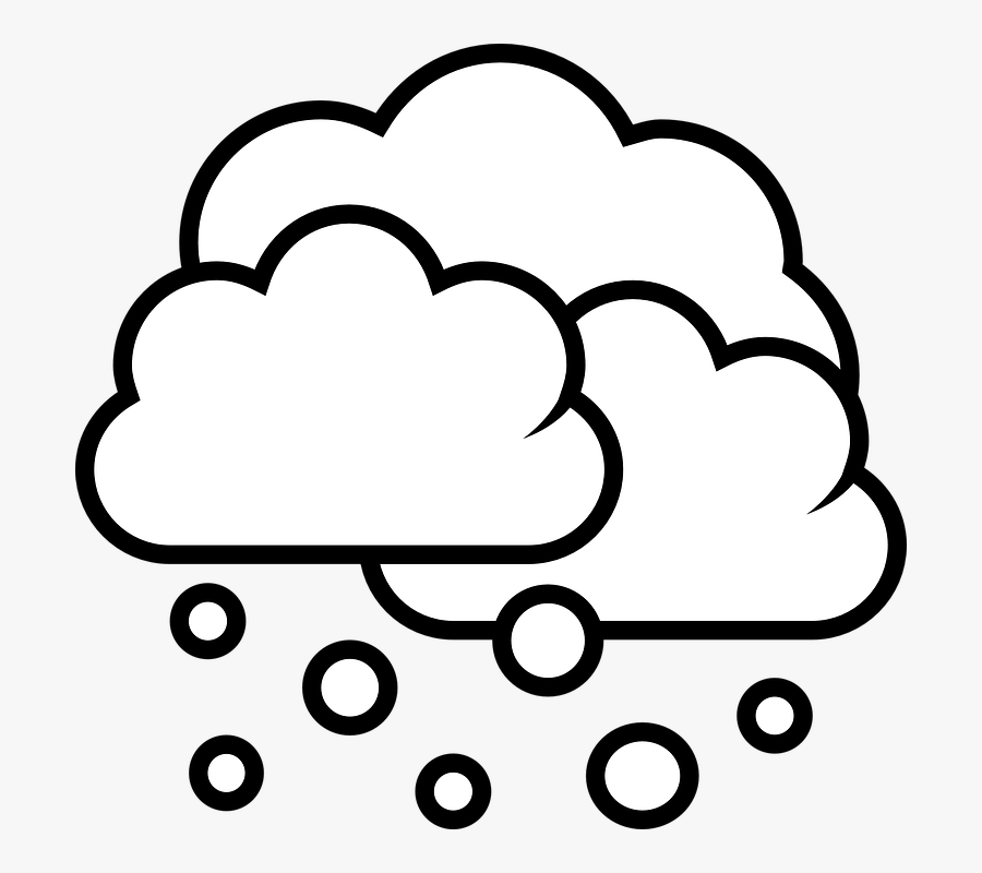 Weather Closings - Snowy Clipart Black And White, Transparent Clipart