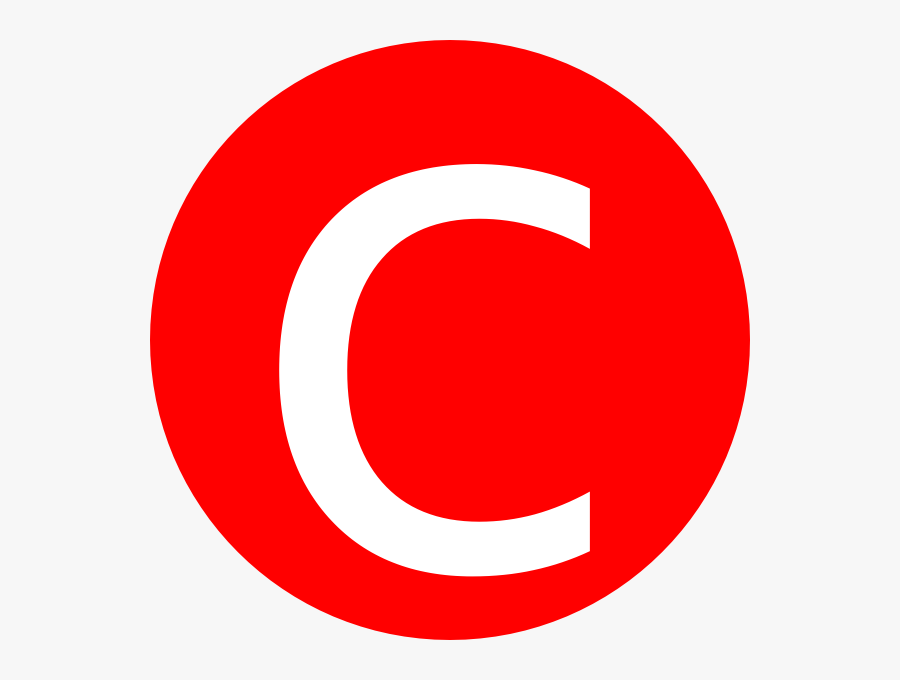 Letter C Png - C In Red Circle, Transparent Clipart