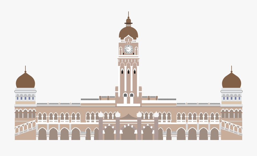 Building,symmetry,facade - Sultan Abdul Samad Building Vector, Transparent Clipart