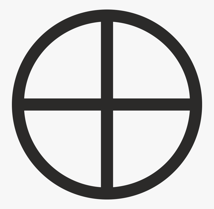 Mundane Cross Encircled Free Vector - Earth Symbol Png, Transparent Clipart