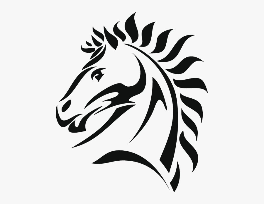 Horse Head Tattoo, Transparent Clipart