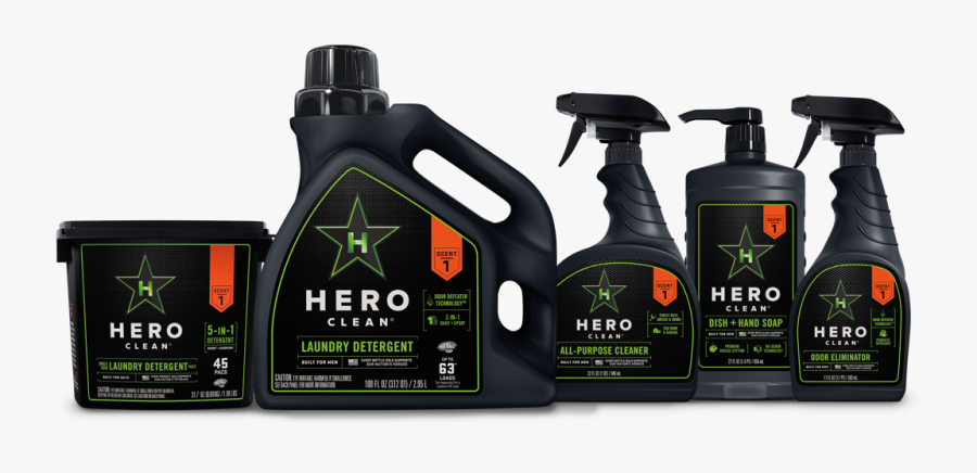 Hero Clean Laundry Detergent, Transparent Clipart