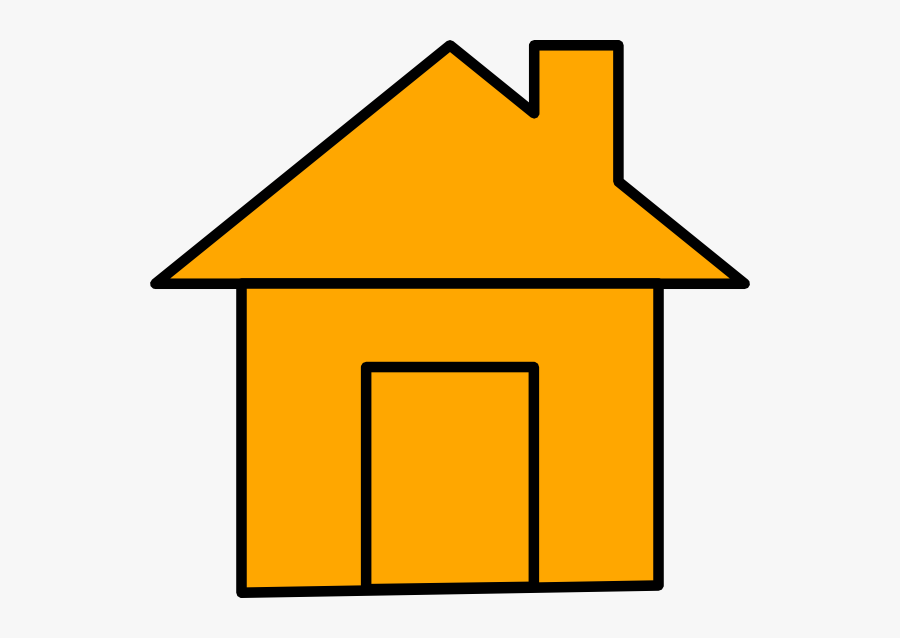 House Clip Art Orange, Transparent Clipart