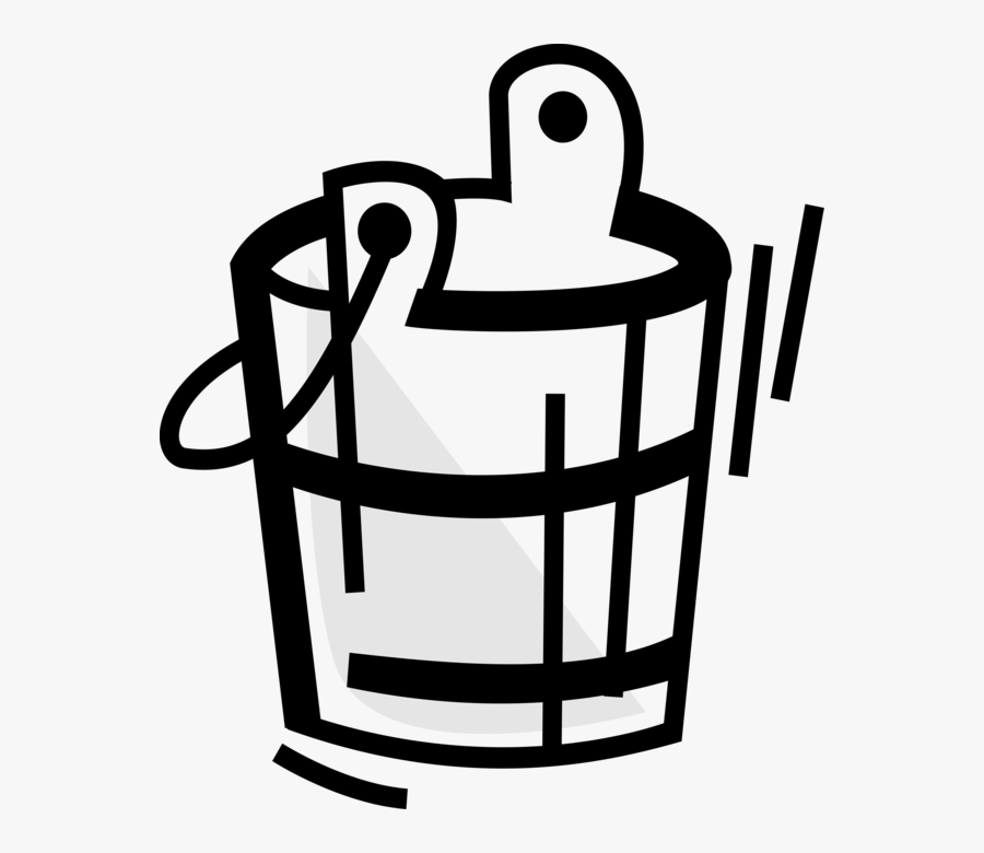 Vector Illustration Of Household Cleaning Tool Wooden, Transparent Clipart