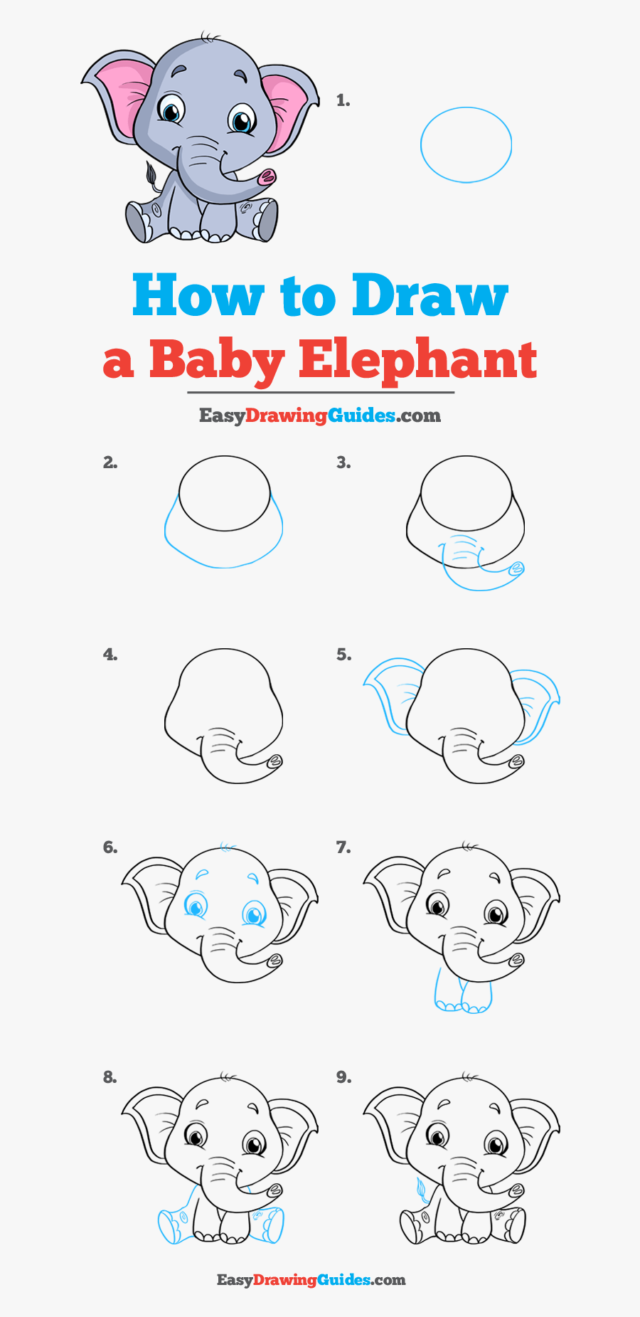 How To Draw Baby Elephant - Fortnite Drawing Easy Step By Step, Transparent Clipart