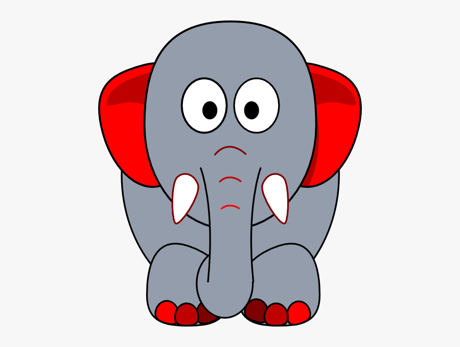 Transparent Indian Elephants Clipart - Red And Gray Elephant, Transparent Clipart