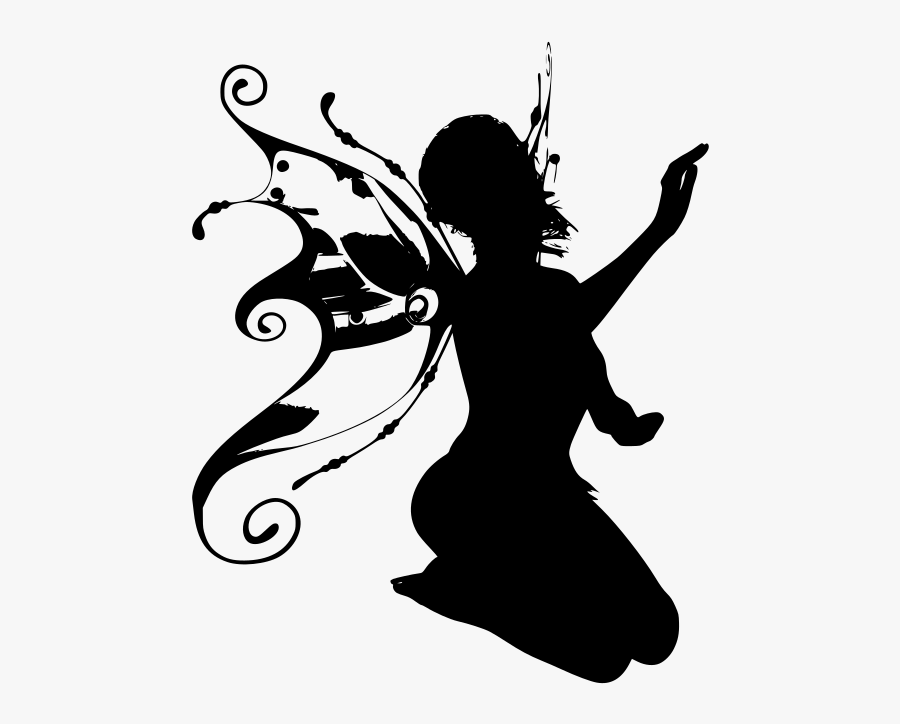 Transparent Fairy Silhouette, Transparent Clipart