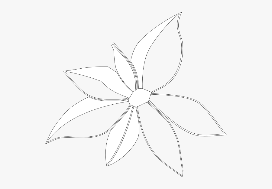Transparent Flower Clipart Outline - Jasmine, Transparent Clipart