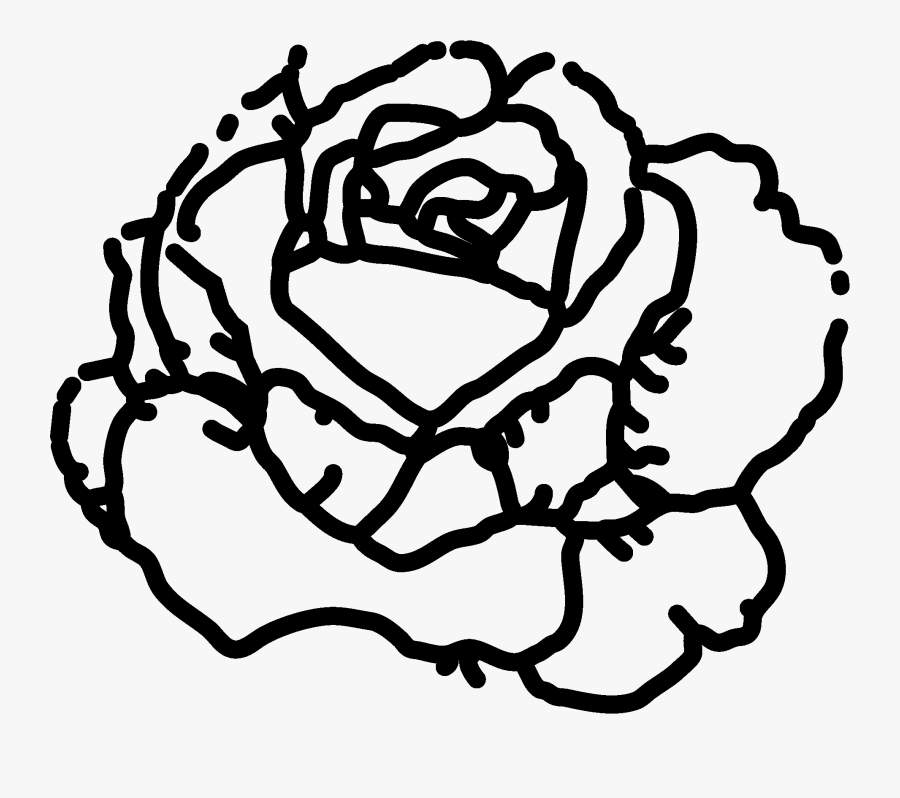 Rose Clipart Coloring Illustration , Free Transparent Clipart