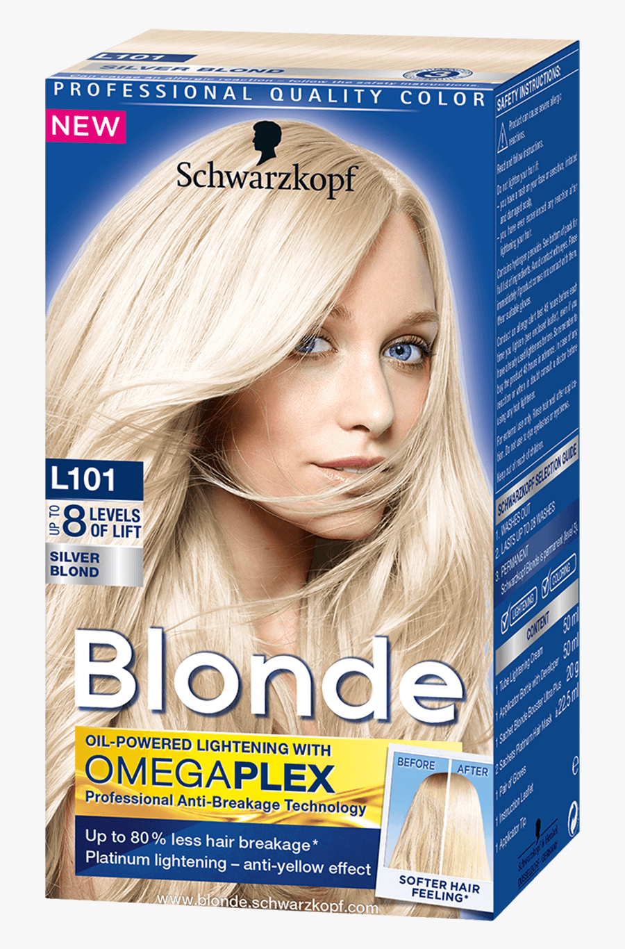 Blonde Lighteners L101 Silver Blond - Schwarzkopf Blonde, Transparent Clipart