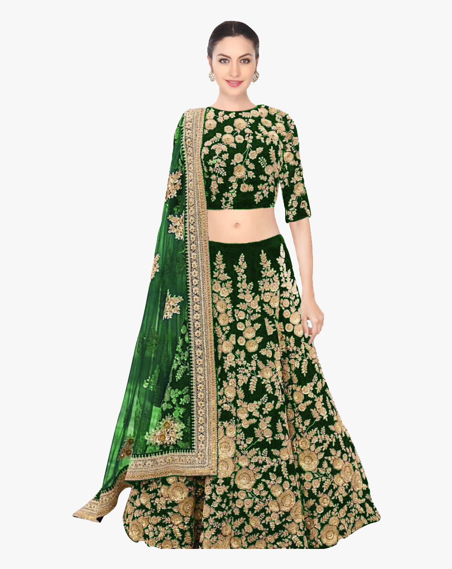 Velvet Lehenga Png Clipart - Indian Wedding Dresses For Mother And Daughter, Transparent Clipart