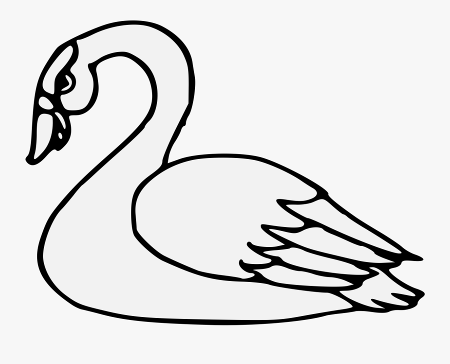 Heraldic Swan, Transparent Clipart