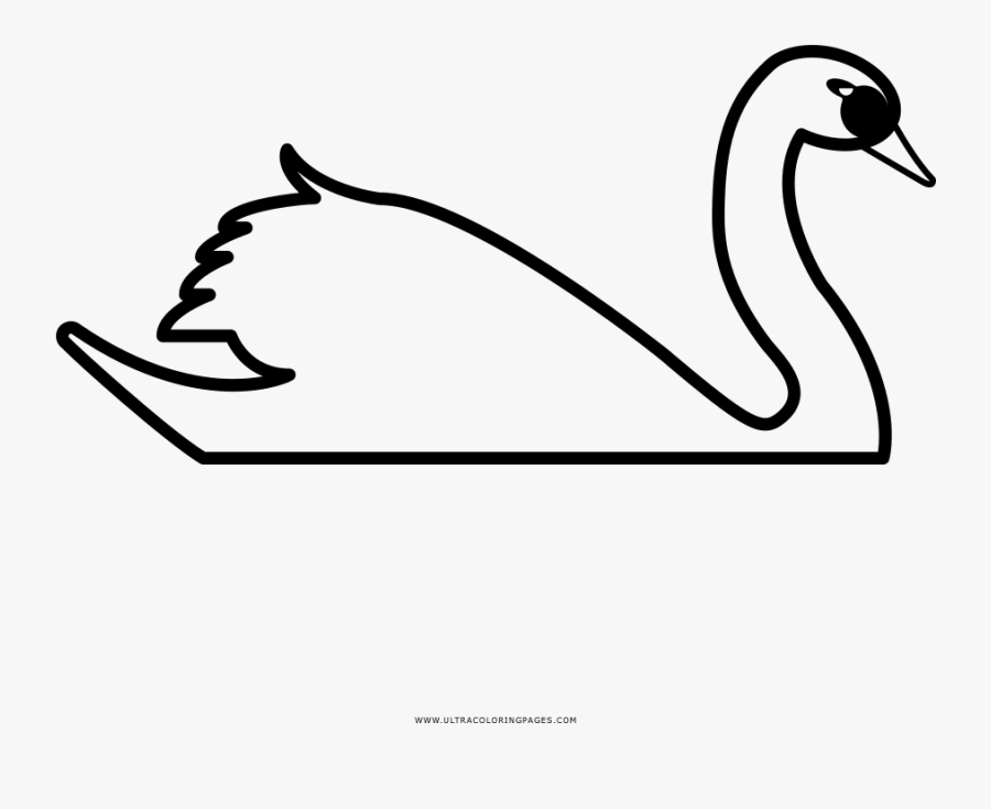 Swan Coloring Page - Duck, Transparent Clipart