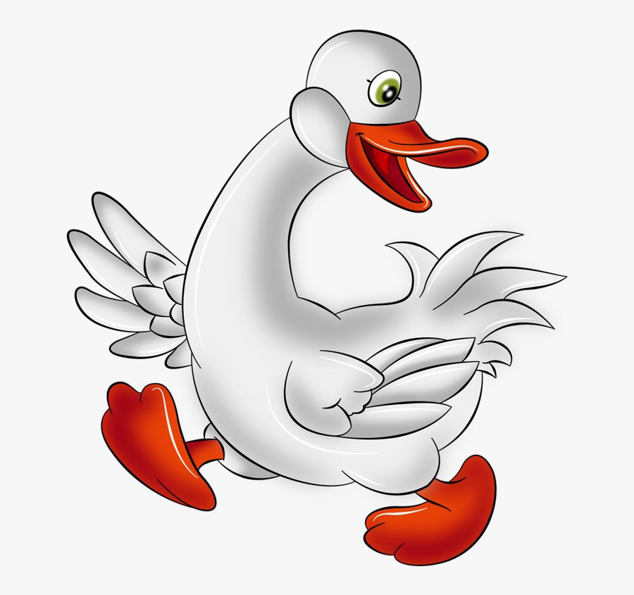 Drawn Swan Duck - Goose Clipart Cartoon Png, Transparent Clipart