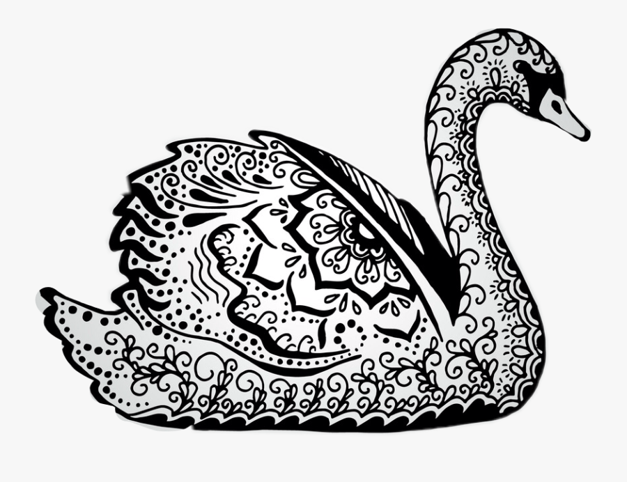 #swan #freetoedit - Swan Doodle, Transparent Clipart