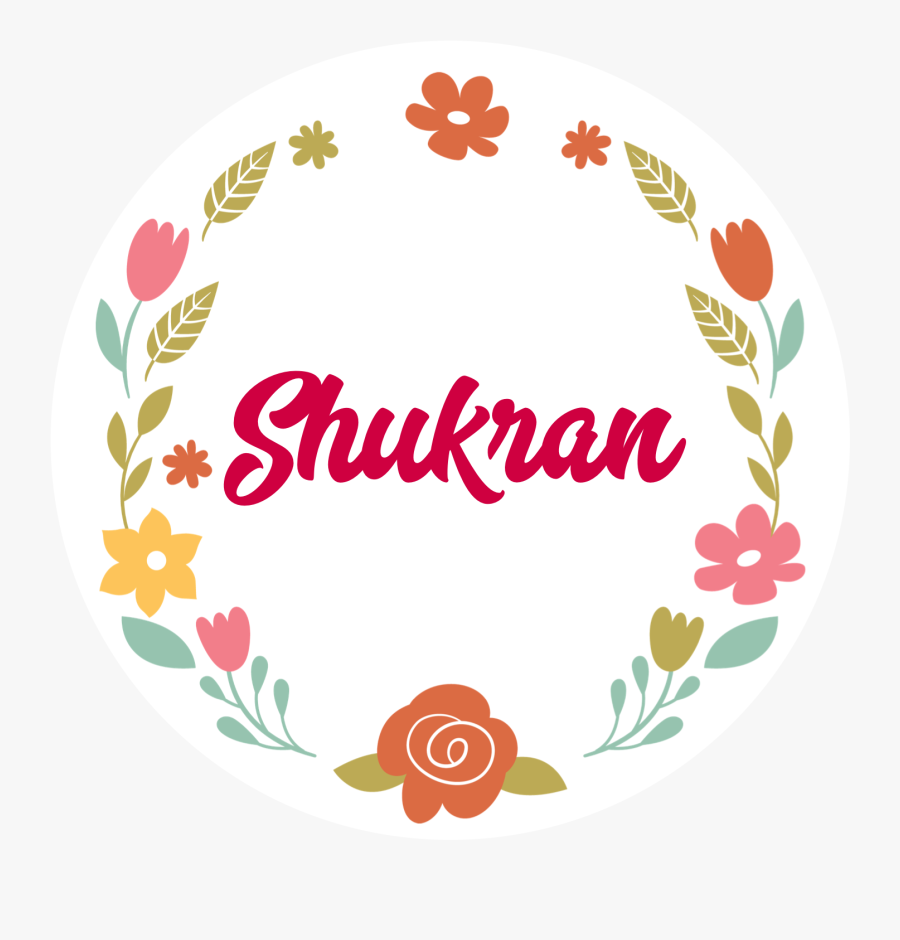 Shukran Sticker, Transparent Clipart
