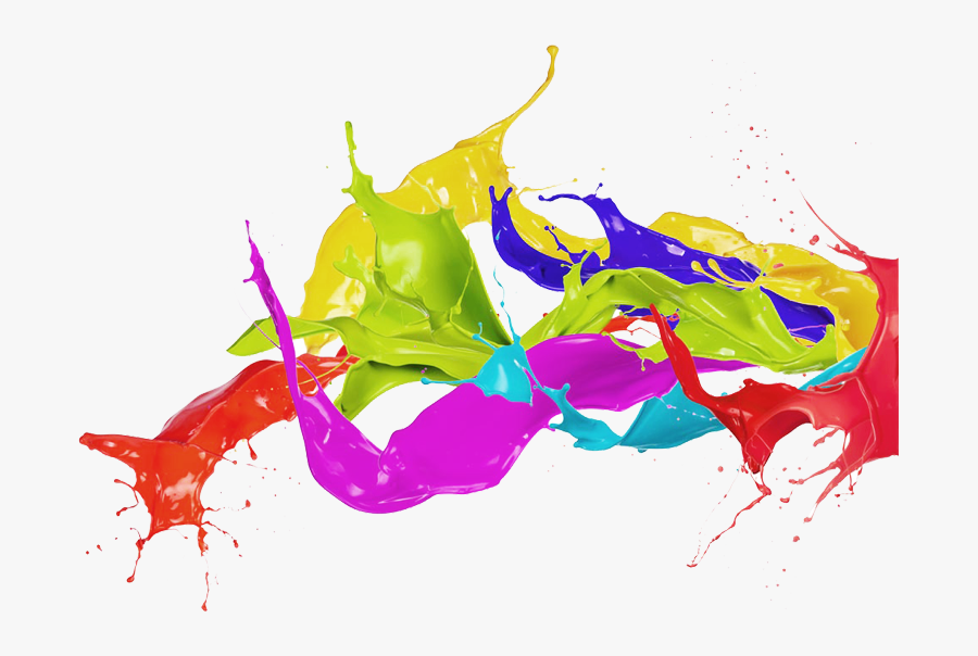 Colorful Ink Splash Png, Transparent Clipart