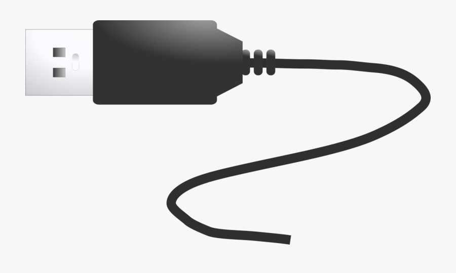 Electronics Accessory,cable,line - Usb Plug Clipart, Transparent Clipart