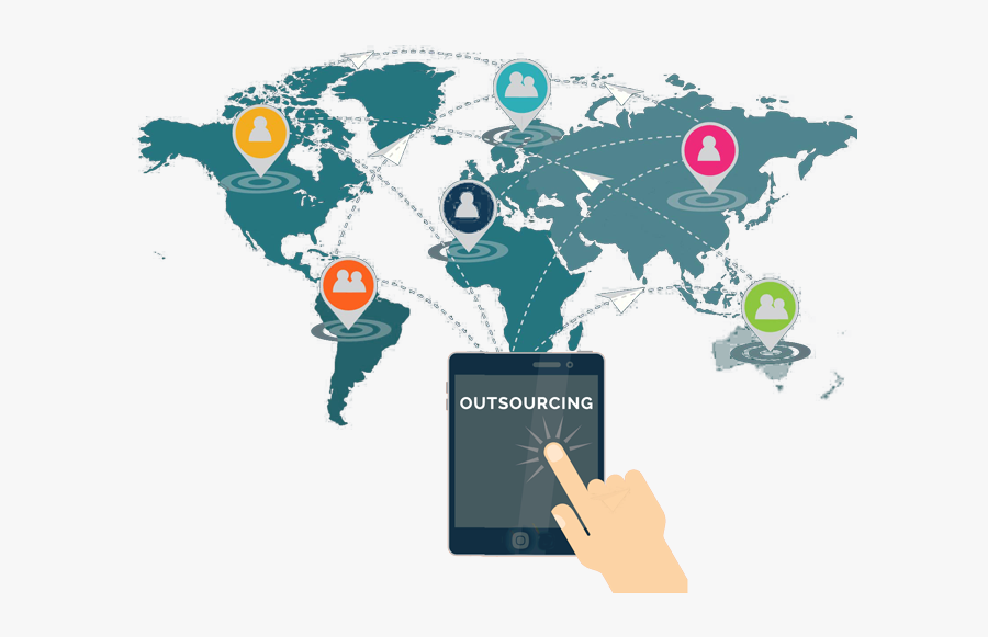 Two Color World Map, Transparent Clipart