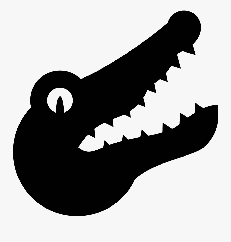 A Drawing Of A Alligator Head - Illustration, Transparent Clipart