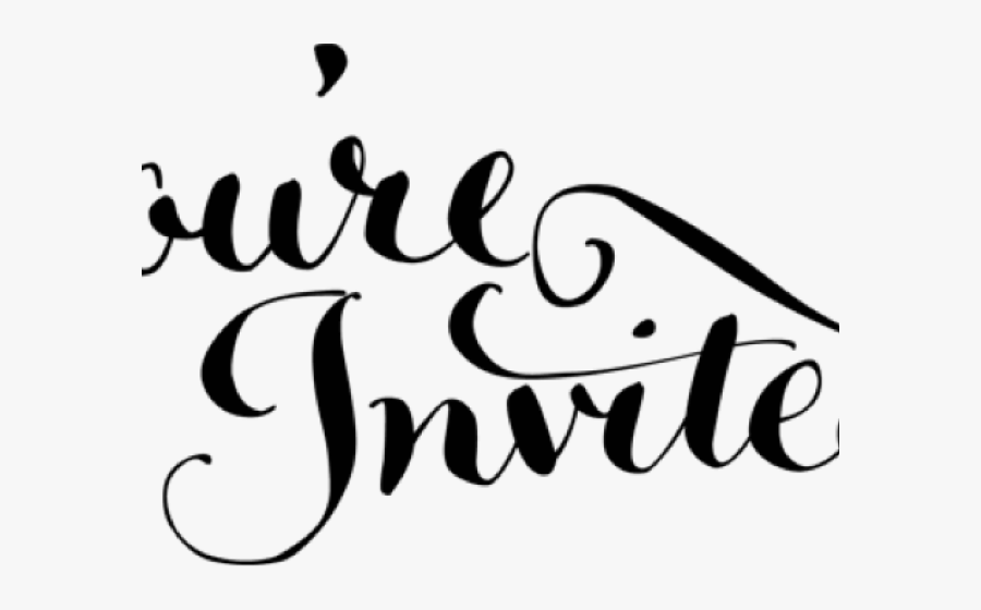 You Re Invited Calligraphy, Transparent Clipart