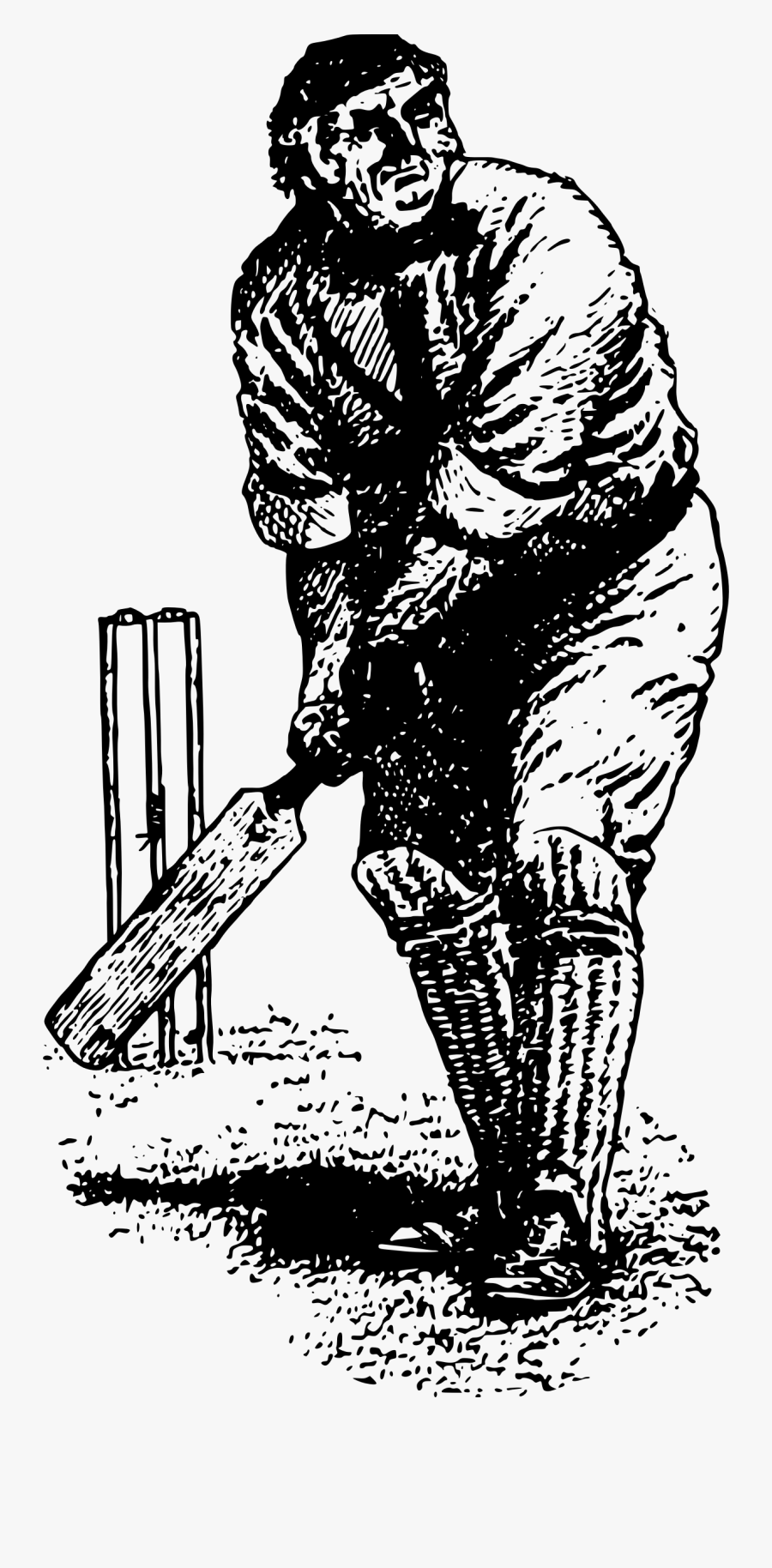 Classic Cricketer Clip Arts - Cricketer, Transparent Clipart