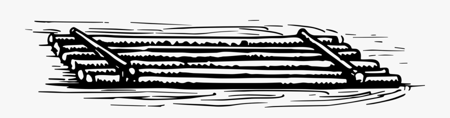 Wooden Raft Clipart Black And White, Transparent Clipart