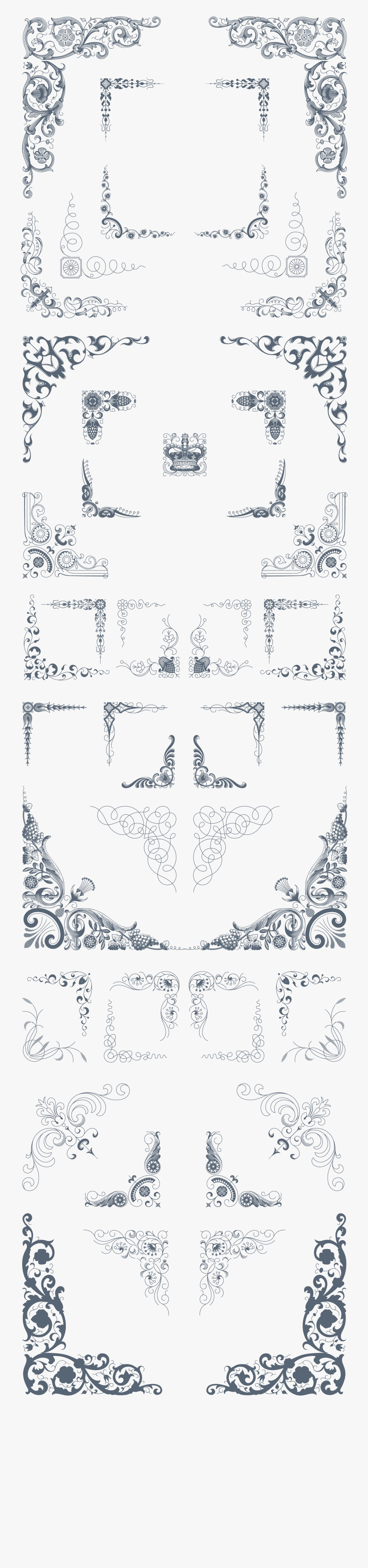 Flourishes Clipart Wedding Card Design - Decorative Angle Ornaments, Transparent Clipart