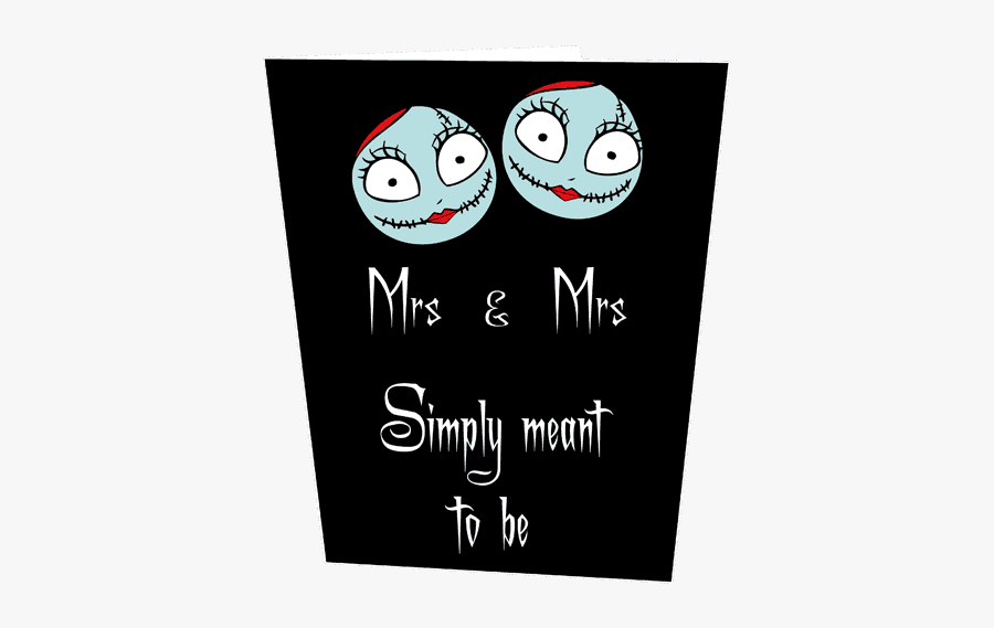 Mrs & Mrs Sally & Sally Inspired Wedding Card - Poster, Transparent Clipart