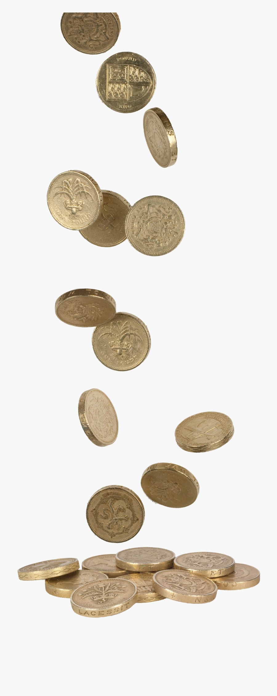 Falling Coins Png, Transparent Clipart