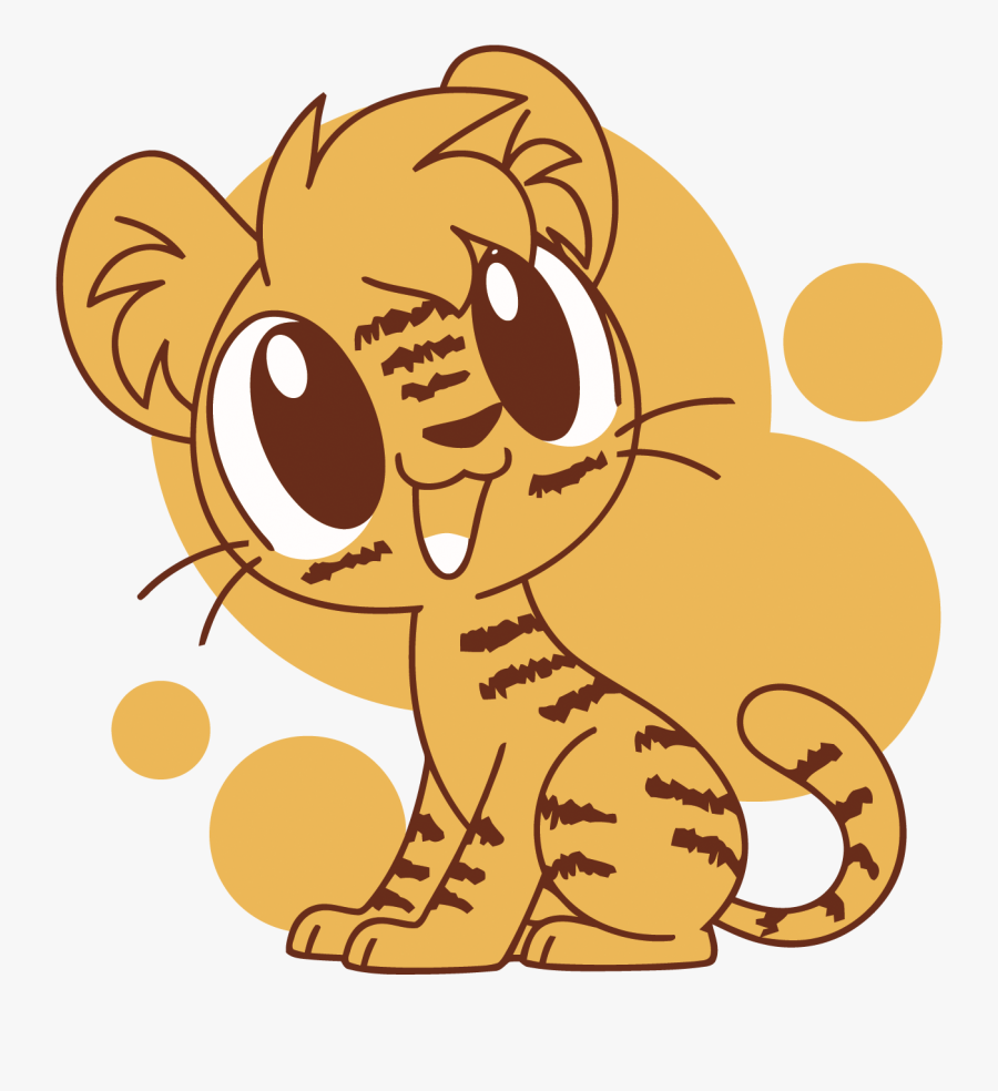 Lion Tiger Cartoon Clip Art - Cute Little Tiger Cartoon, Transparent Clipart