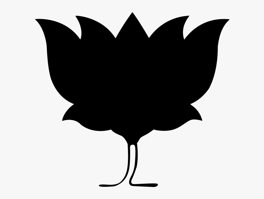 Bjp Symbol Black & White Png Image Free Download Searchpng - Bharatiya Janata Party, Transparent Clipart