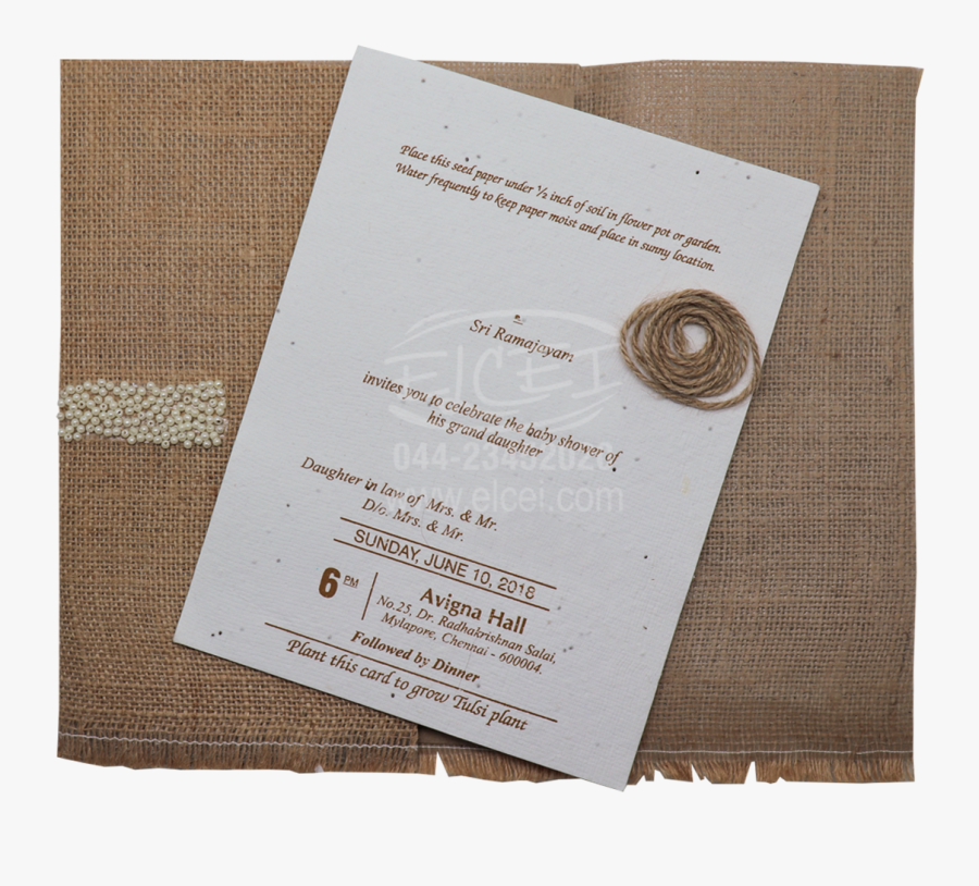 Seed Paper Invitations Chennai, Transparent Clipart