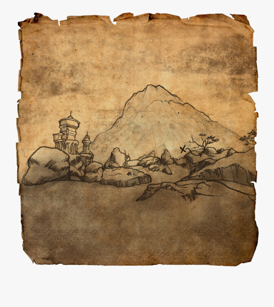 Clip Art Elder Scrolls Online Treasure Maps - Cyrodiil Treasure Map X, Transparent Clipart