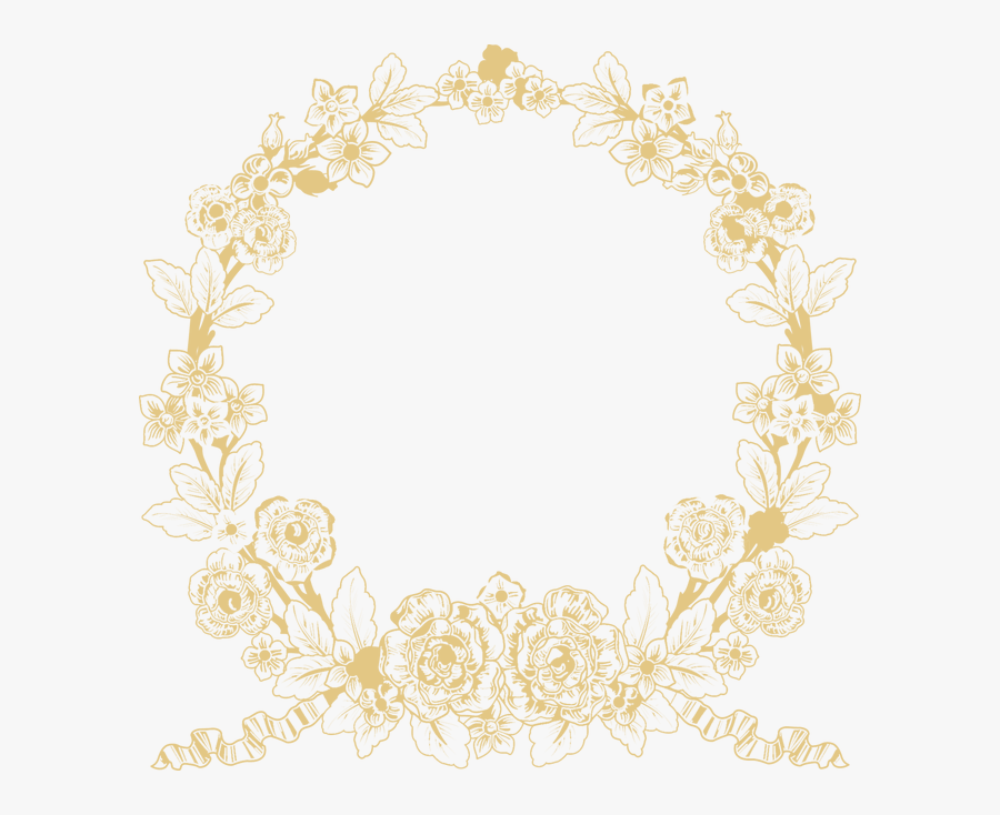 Ceremony Supply Pattern Wedding Logo White Clipart - Gold Flower Wreath Png, Transparent Clipart